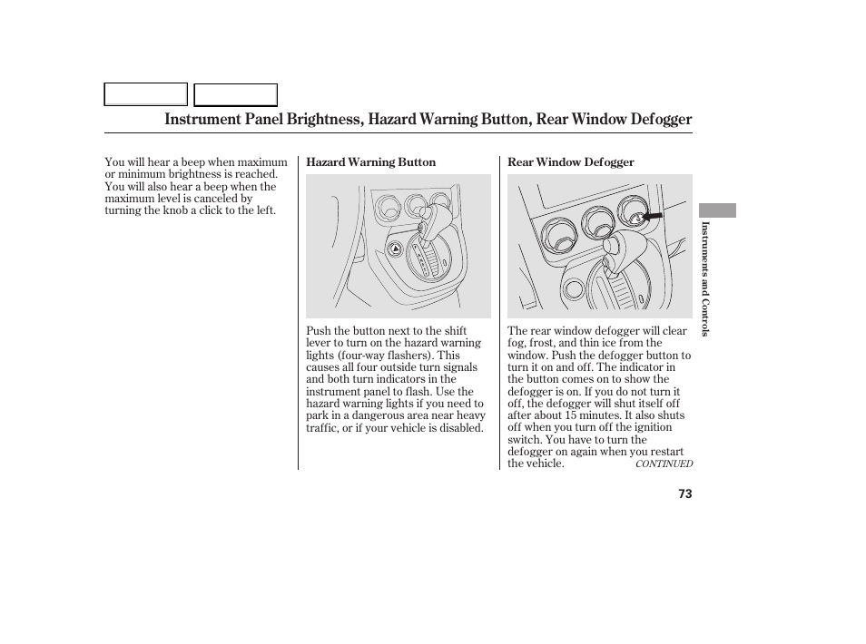 HONDA 2007 Element - Owner's Manual User Manual | Page 76 / 275
