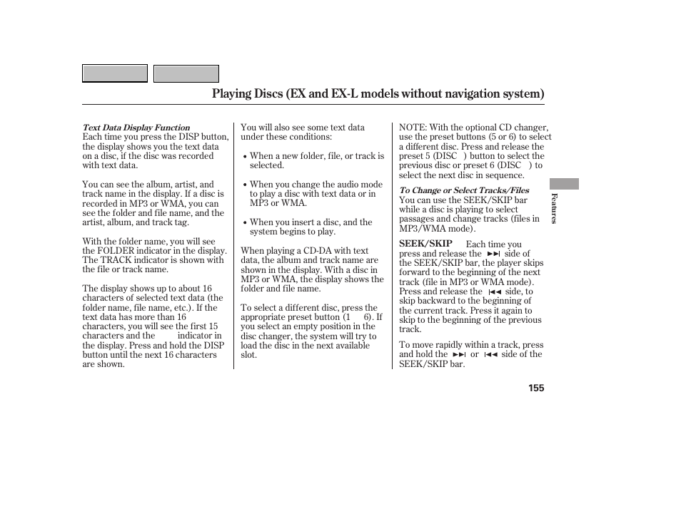 HONDA 2007 CR-V - Owner's Manual User Manual | Page 159 / 352