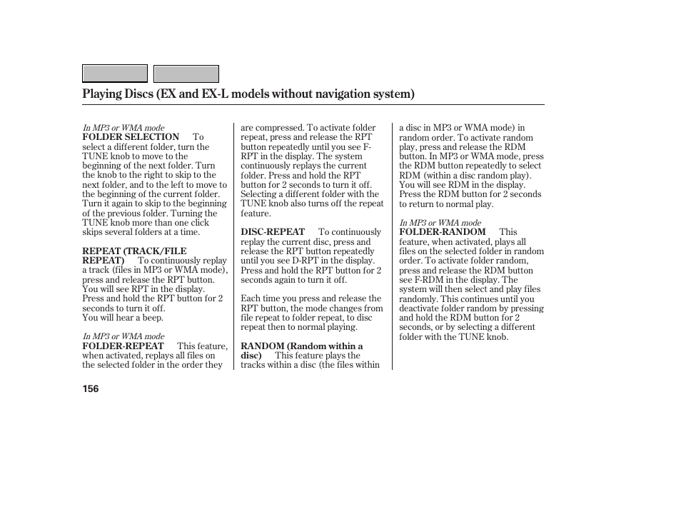 HONDA 2007 CR-V - Owner's Manual User Manual | Page 160 / 352
