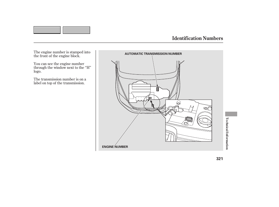 Identification numbers | HONDA 2007 CR-V - Owner's Manual User Manual | Page 325 / 352