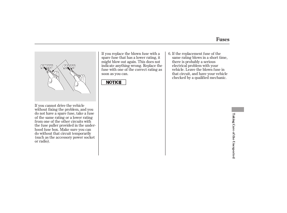 Fuses | HONDA 2006 Accord Sedan - Owner's Manual User Manual | Page 260 / 292