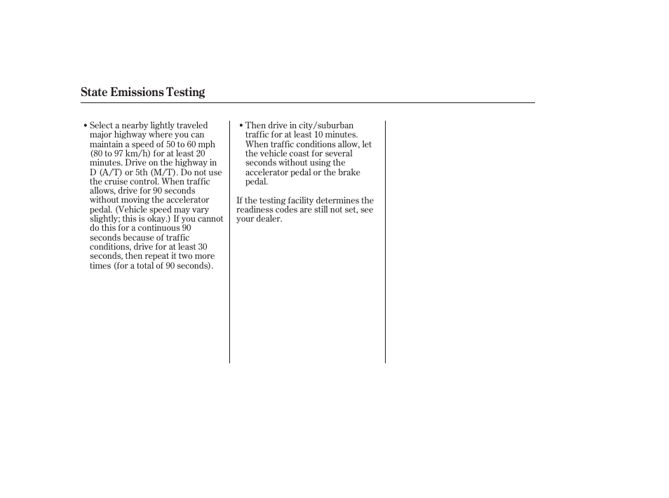 State emissions testing | HONDA 2006 Accord Sedan - Owner's Manual User Manual | Page 277 / 292
