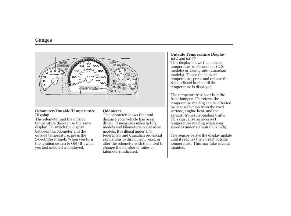 Gauges | HONDA 2006 Accord Sedan - Owner's Manual User Manual | Page 65 / 292