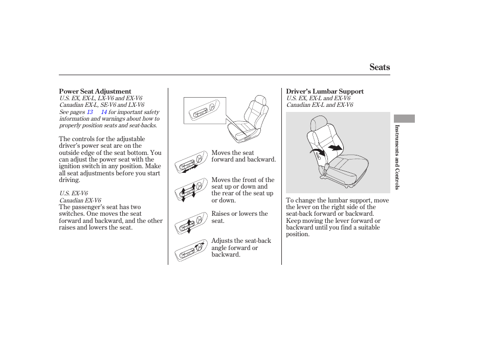 Seats | HONDA 2006 Accord Sedan - Owner's Manual User Manual | Page 86 / 292