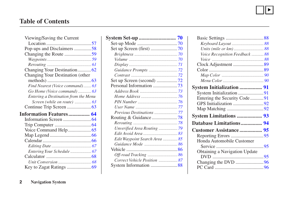 HONDA 2006 Accord - Navigation Manual User Manual | Page 2 / 3