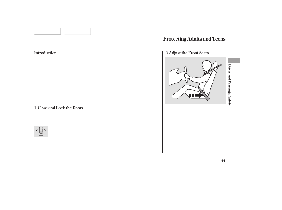 Protecting adults and teens | HONDA 2006 Accord Coupe - Owner's Manual User Manual | Page 13 / 319