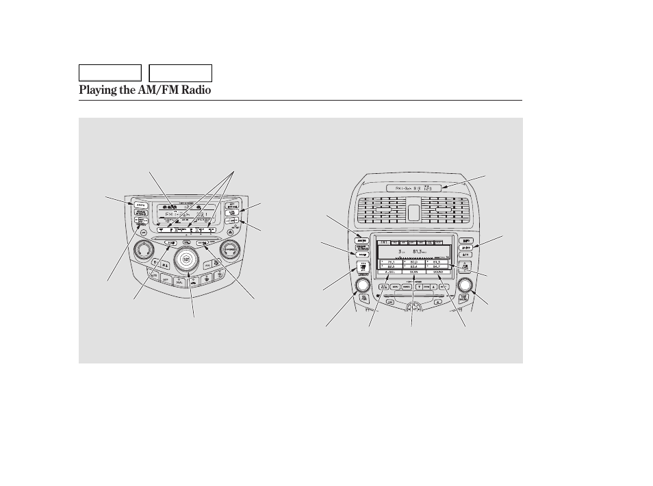 Playing the am/fm radio | HONDA 2006 Accord Hybrid - Owner's Manual User Manual | Page 113 / 277