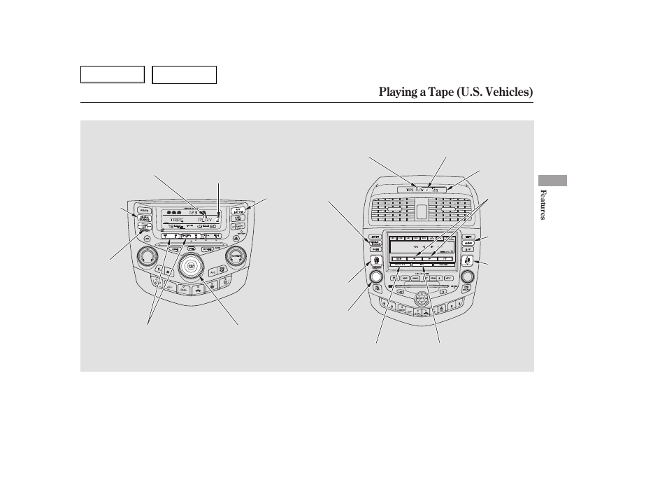 Playing a tape (u.s. vehicles) | HONDA 2006 Accord Hybrid - Owner's Manual User Manual | Page 128 / 277