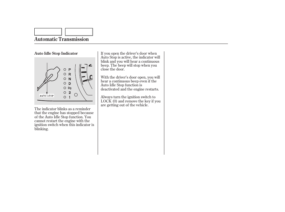 Automatic transmission | HONDA 2006 Accord Hybrid - Owner's Manual User Manual | Page 173 / 277