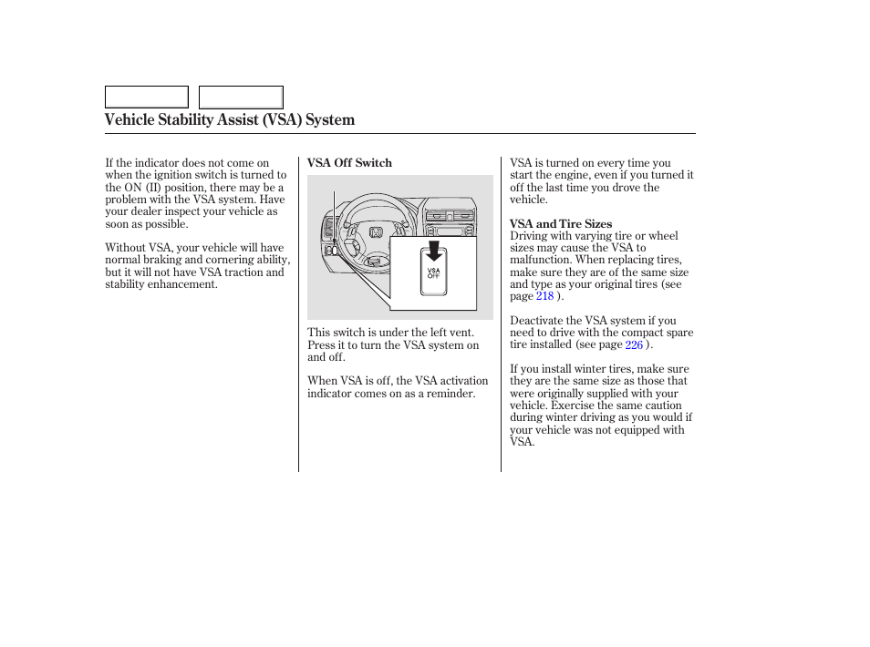 Vehicle stability assist (vsa) system | HONDA 2006 Accord Hybrid - Owner's Manual User Manual | Page 179 / 277