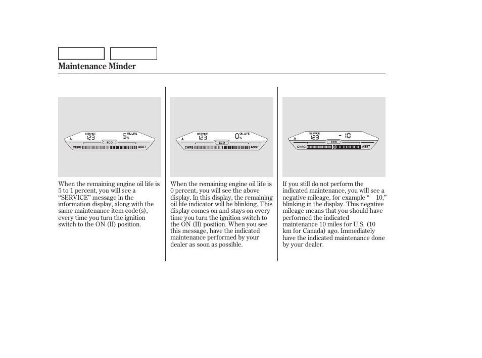 Maintenance minder | HONDA 2006 Accord Hybrid - Owner's Manual User Manual | Page 189 / 277