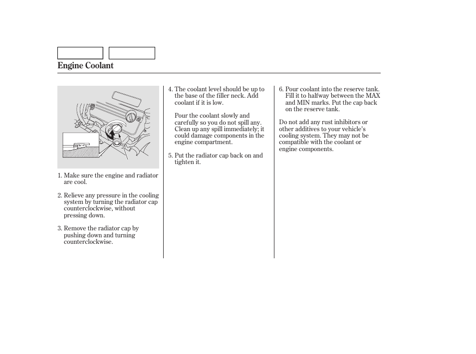 Engine coolant | HONDA 2006 Accord Hybrid - Owner's Manual User Manual | Page 203 / 277