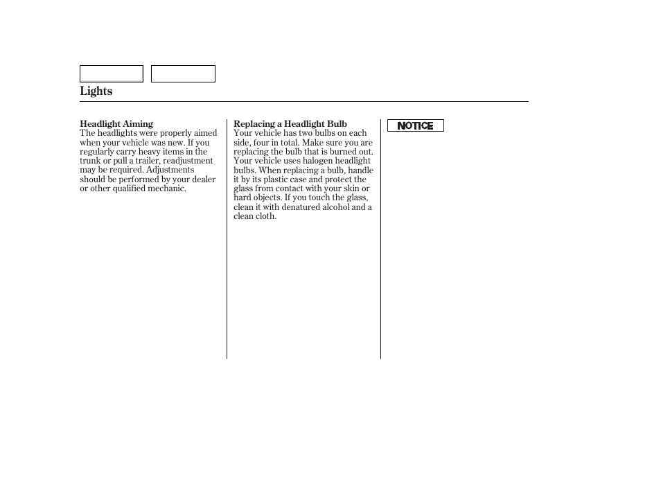 Lights | HONDA 2006 Accord Hybrid - Owner's Manual User Manual | Page 207 / 277
