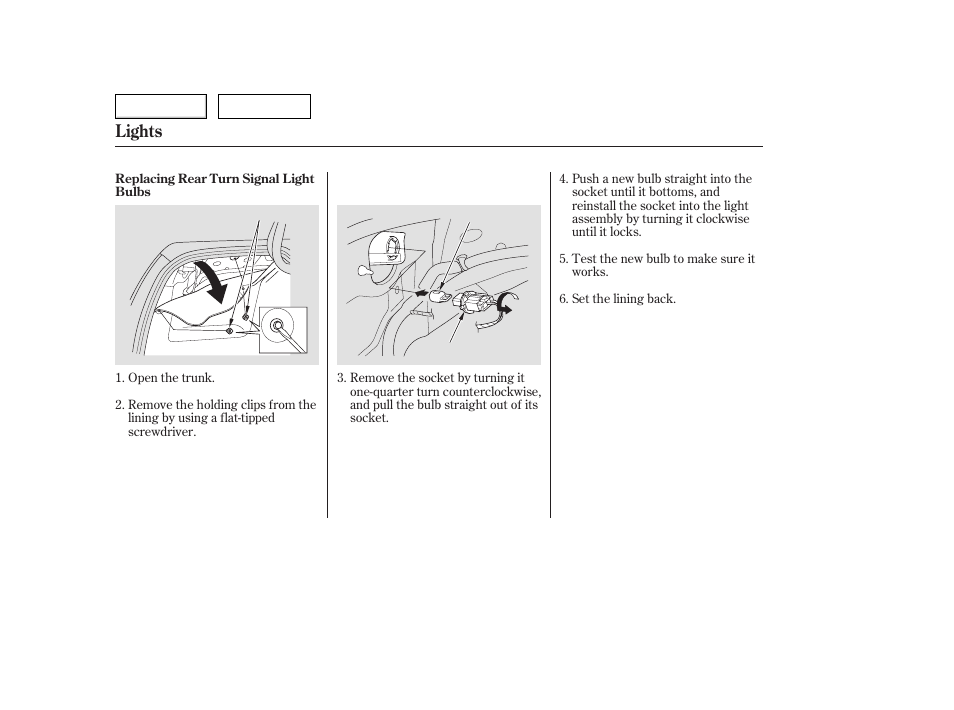 Lights | HONDA 2006 Accord Hybrid - Owner's Manual User Manual | Page 211 / 277