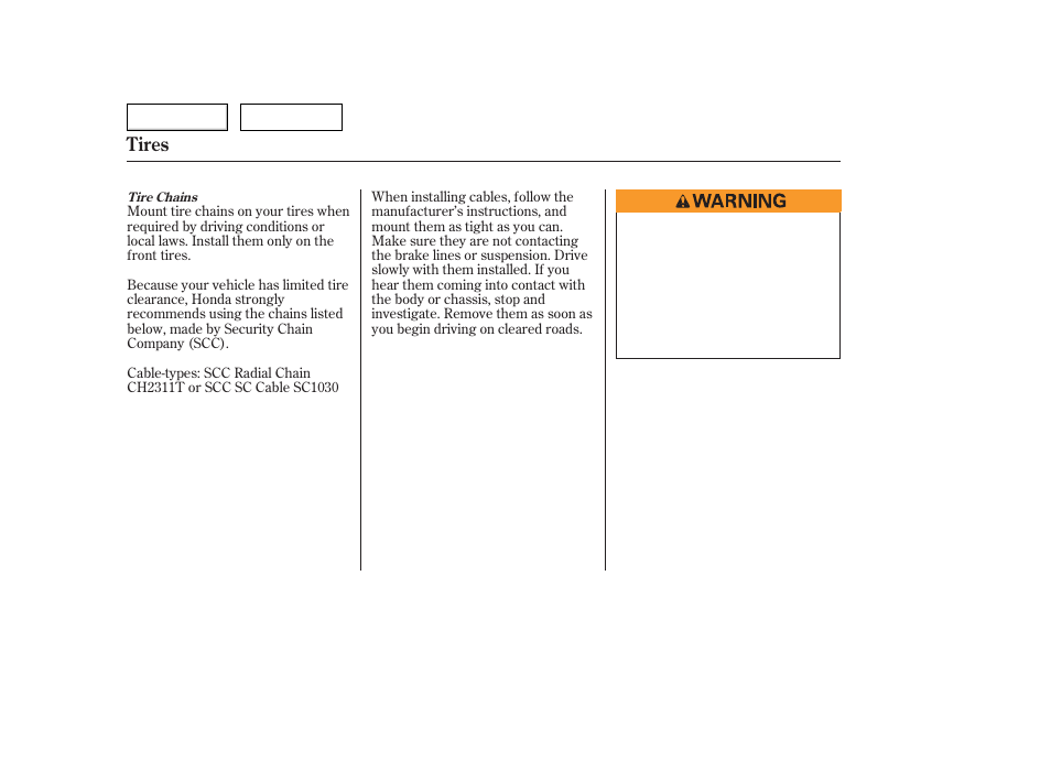 Tires | HONDA 2006 Accord Hybrid - Owner's Manual User Manual | Page 221 / 277