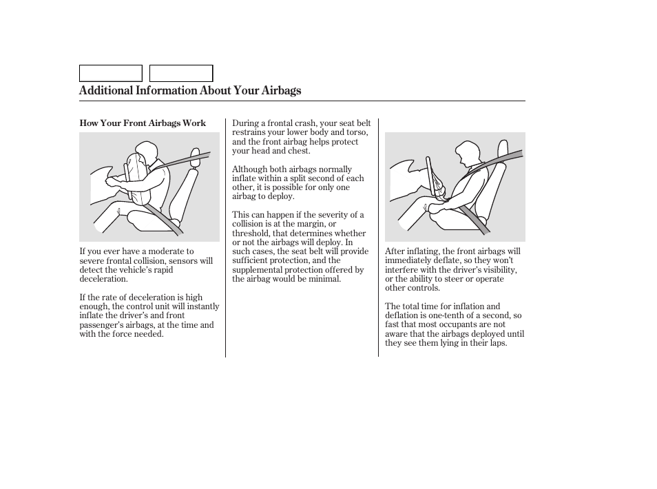 Additional information about your airbags | HONDA 2006 Accord Hybrid - Owner's Manual User Manual | Page 25 / 277