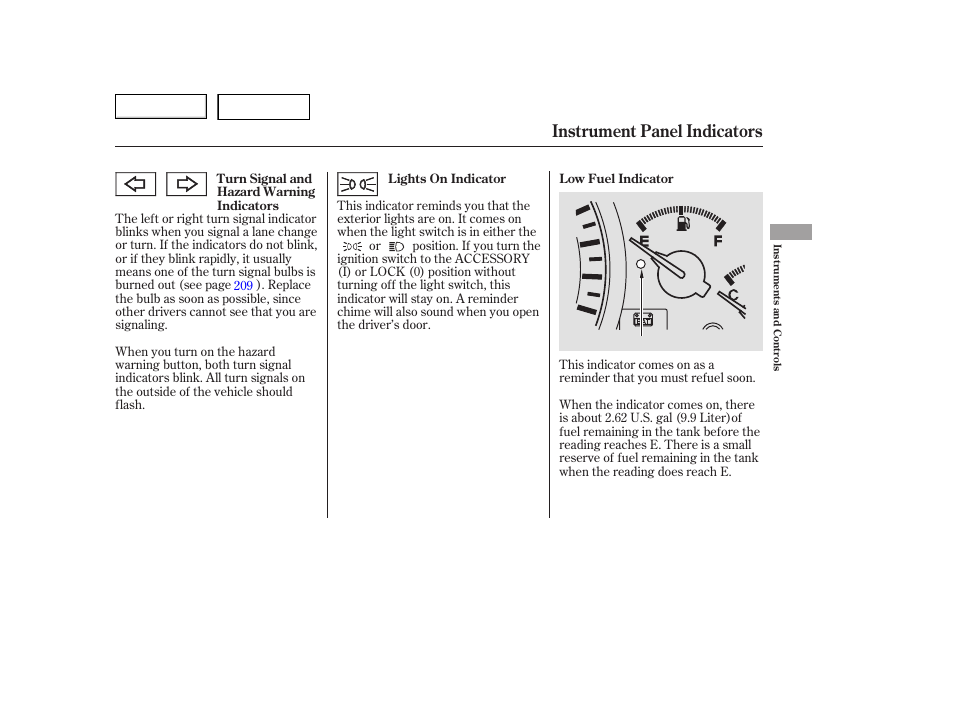 Instrument panel indicators | HONDA 2006 Accord Hybrid - Owner's Manual User Manual | Page 58 / 277