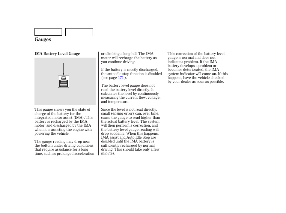 Gauges | HONDA 2006 Accord Hybrid - Owner's Manual User Manual | Page 67 / 277