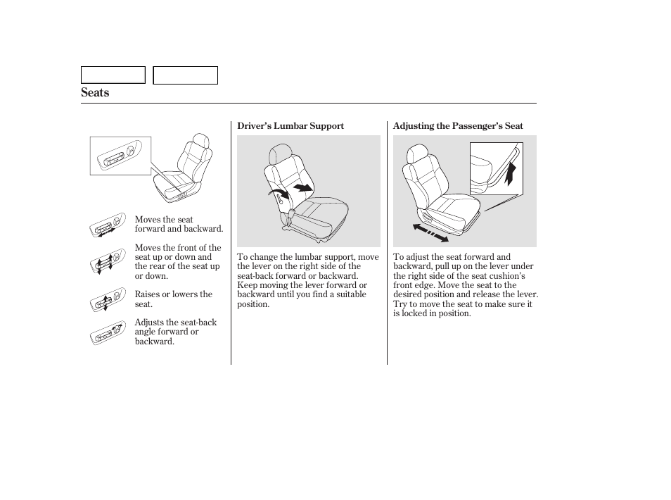 Seats | HONDA 2006 Accord Hybrid - Owner's Manual User Manual | Page 87 / 277