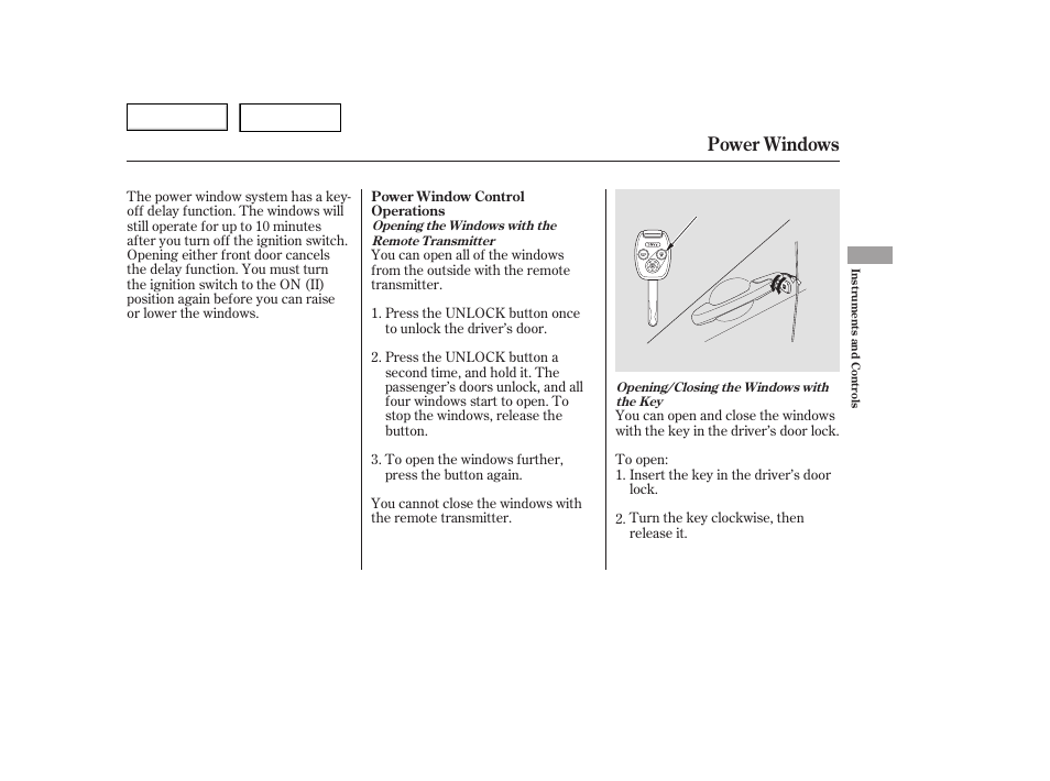 Power windows | HONDA 2006 Accord Hybrid - Owner's Manual User Manual | Page 92 / 277