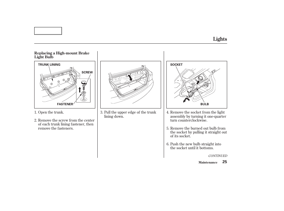 Lights | HONDA 2006 Civic GX - Owner's Manual User Manual | Page 26 / 37