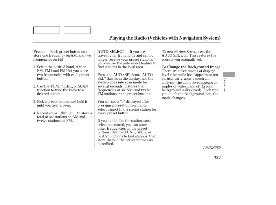 HONDA 2006 Civic Sedan - Owner's Manual User Manual | Page 124 / 267