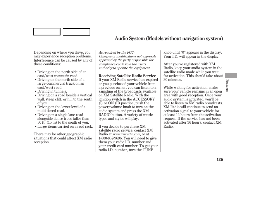 Audio system (models without navigation system) | HONDA 2006 Civic Coupe - Owner's Manual User Manual | Page 129 / 307