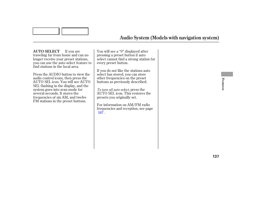 Audio system (models with navigation system) | HONDA 2006 Civic Coupe - Owner's Manual User Manual | Page 141 / 307