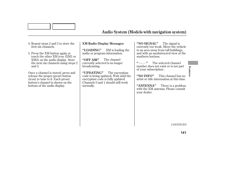 Audio system (models with navigation system) | HONDA 2006 Civic Coupe - Owner's Manual User Manual | Page 145 / 307