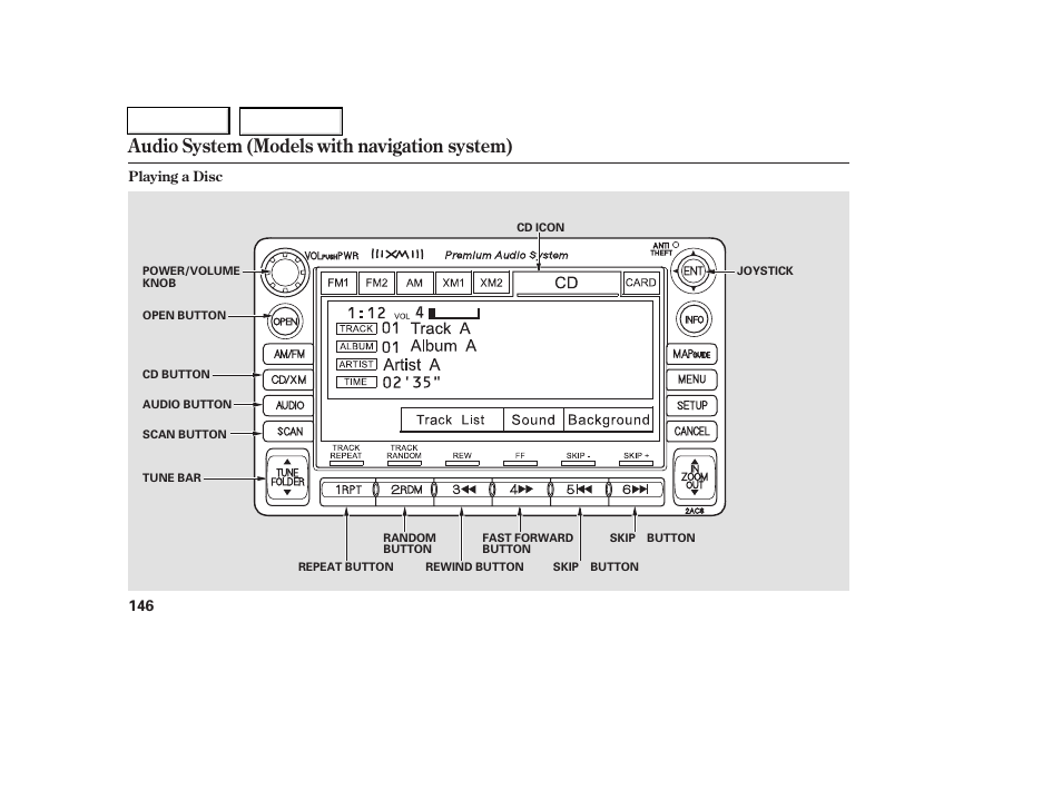 Audio system (models with navigation system) | HONDA 2006 Civic Coupe - Owner's Manual User Manual | Page 150 / 307