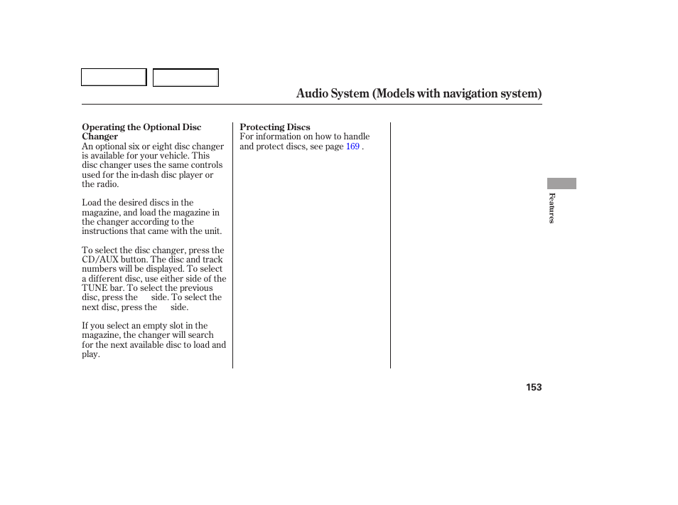 Audio system (models with navigation system) | HONDA 2006 Civic Coupe - Owner's Manual User Manual | Page 157 / 307