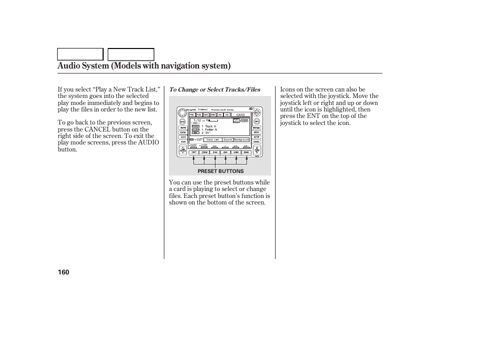 Audio system (models with navigation system) | HONDA 2006 Civic Coupe - Owner's Manual User Manual | Page 164 / 307