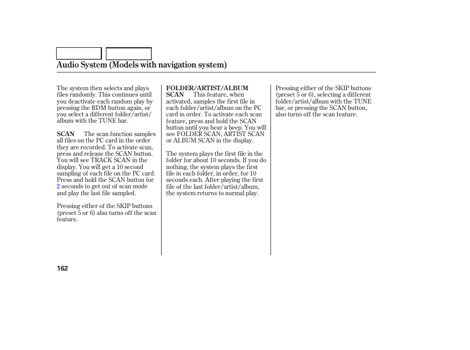 Audio system (models with navigation system) | HONDA 2006 Civic Coupe - Owner's Manual User Manual | Page 166 / 307