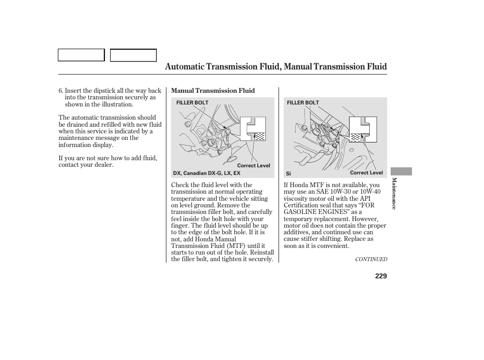 HONDA 2006 Civic Coupe - Owner's Manual User Manual | Page 233 / 307