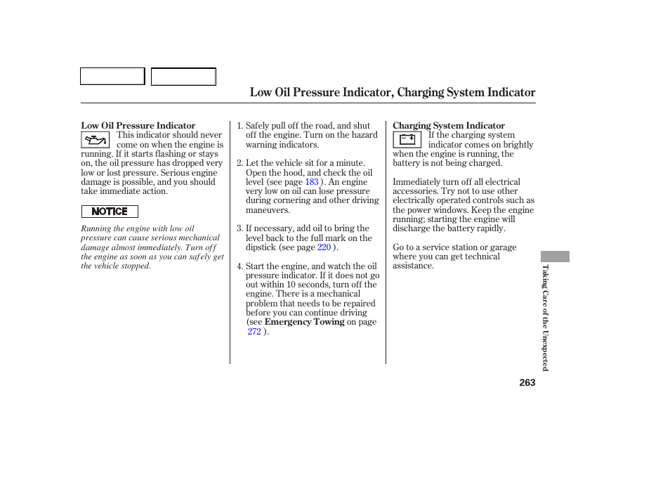 HONDA 2006 Civic Coupe - Owner's Manual User Manual | Page 267 / 307