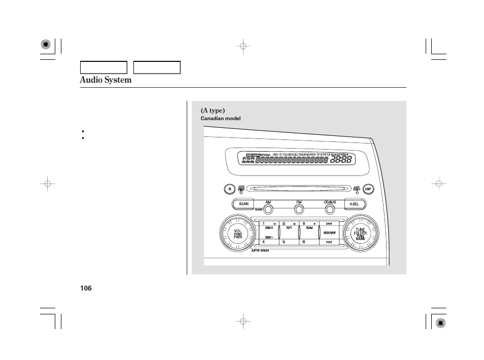 Audio system | HONDA 2006 Civic Hybrid - Owner's Manual User Manual | Page 108 / 267