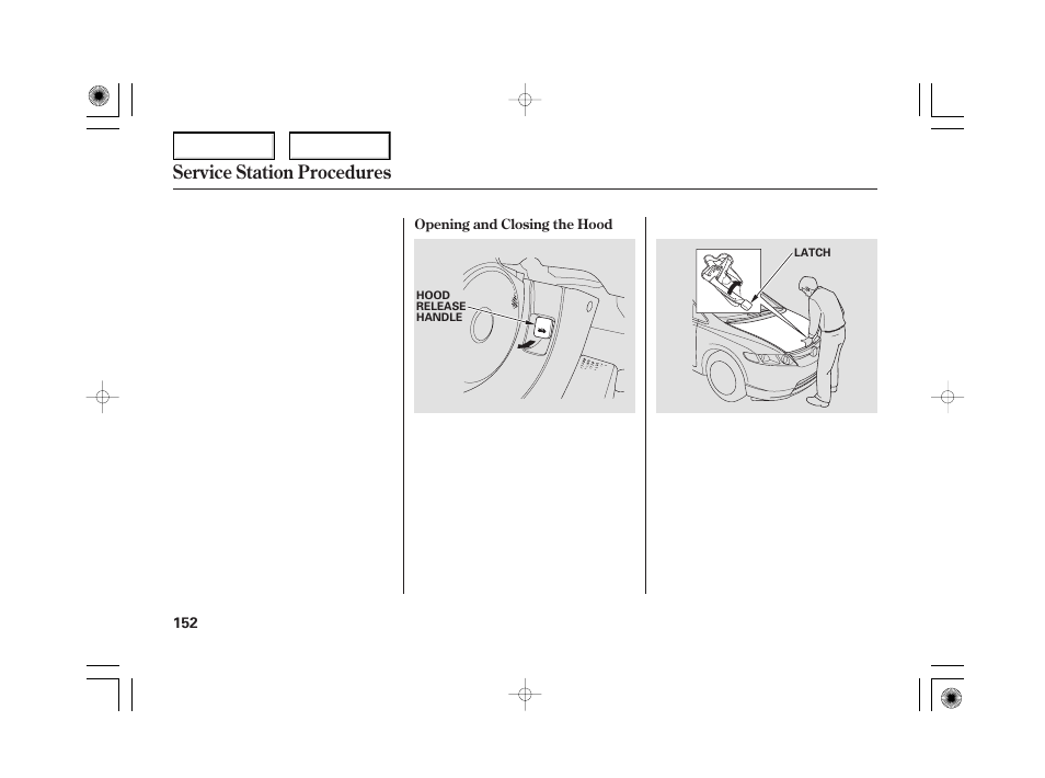 Service station procedures | HONDA 2006 Civic Hybrid - Owner's Manual User Manual | Page 154 / 267