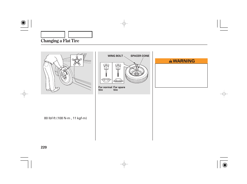 Changing a flat tire | HONDA 2006 Civic Hybrid - Owner's Manual User Manual | Page 222 / 267