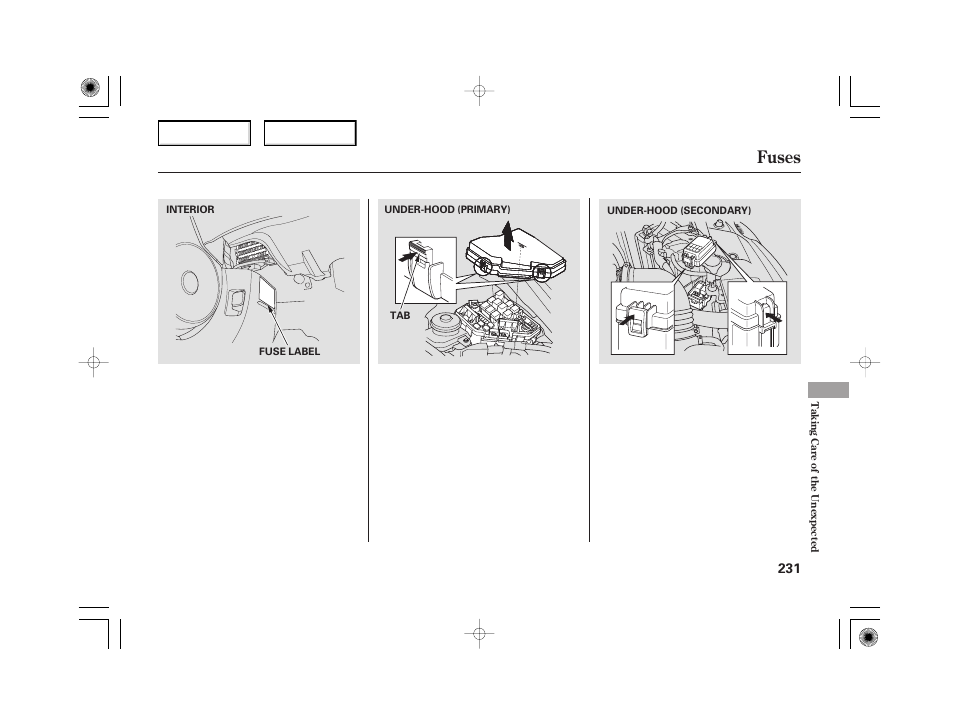 Fuses | HONDA 2006 Civic Hybrid - Owner's Manual User Manual | Page 233 / 267