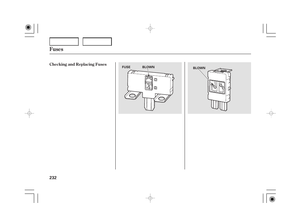 Fuses | HONDA 2006 Civic Hybrid - Owner's Manual User Manual | Page 234 / 267