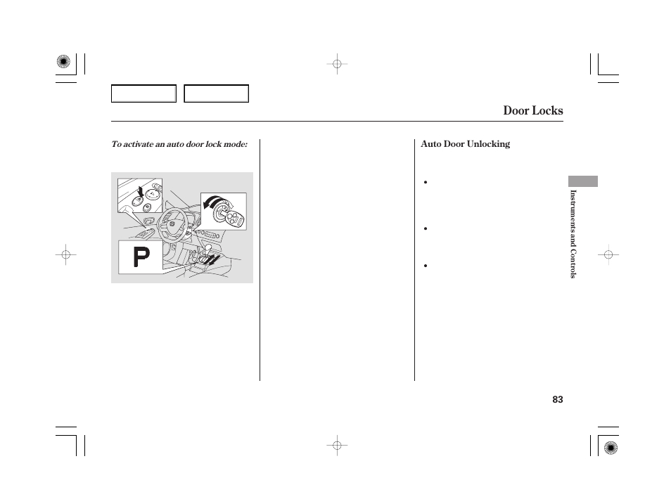Door locks | HONDA 2006 Civic Hybrid - Owner's Manual User Manual | Page 85 / 267