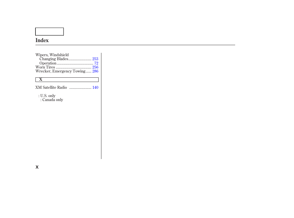 Index | HONDA 2006 Ridgeline - Owner's Manual User Manual | Page 319 / 320