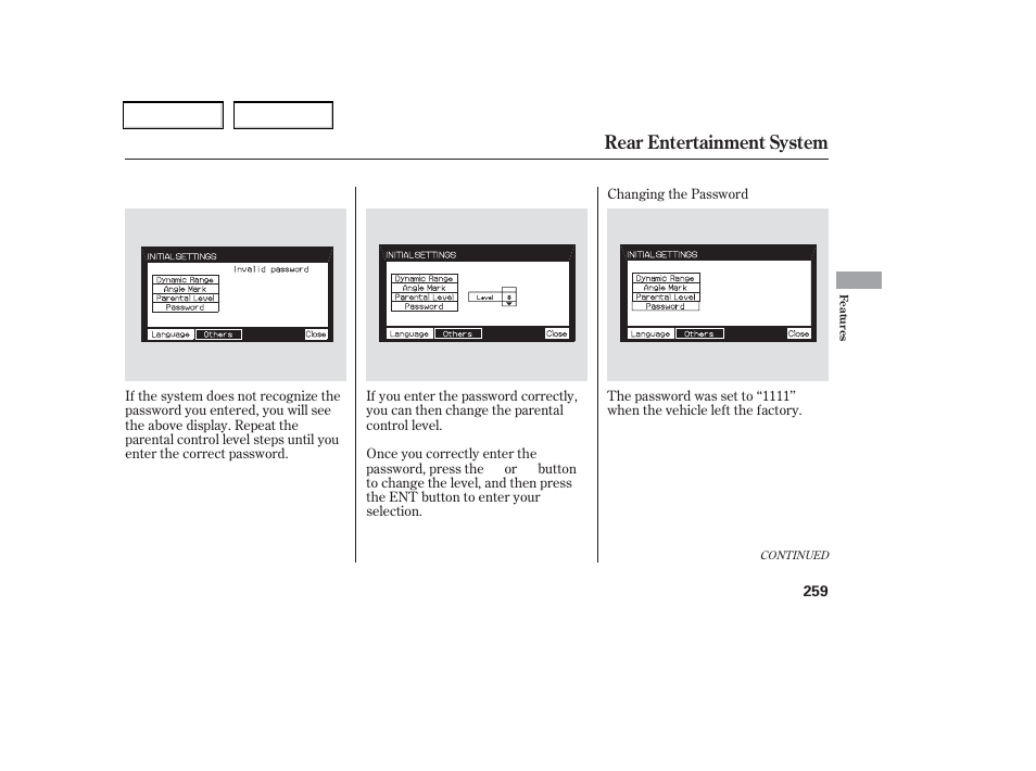 Rear entertainment system | HONDA 2006 Odyssey - Owner's Manual User Manual | Page 260 / 420