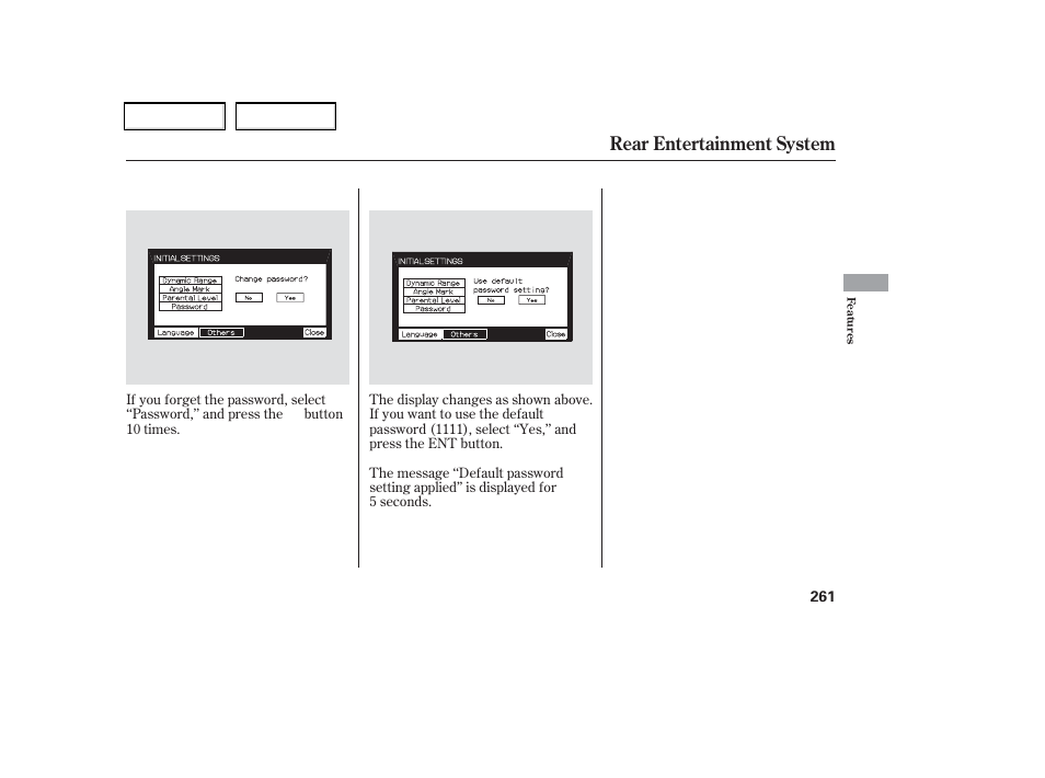 Rear entertainment system | HONDA 2006 Odyssey - Owner's Manual User Manual | Page 262 / 420