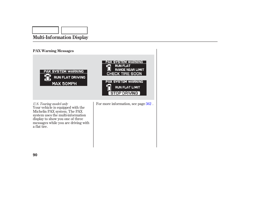 Multi-information display | HONDA 2006 Odyssey - Owner's Manual User Manual | Page 91 / 420