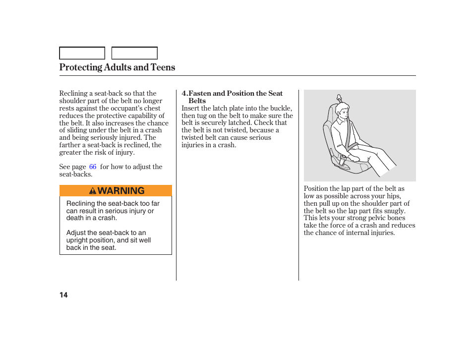 Protecting adults and teens | HONDA 2006 Insight  - Owner's Manual User Manual | Page 15 / 218