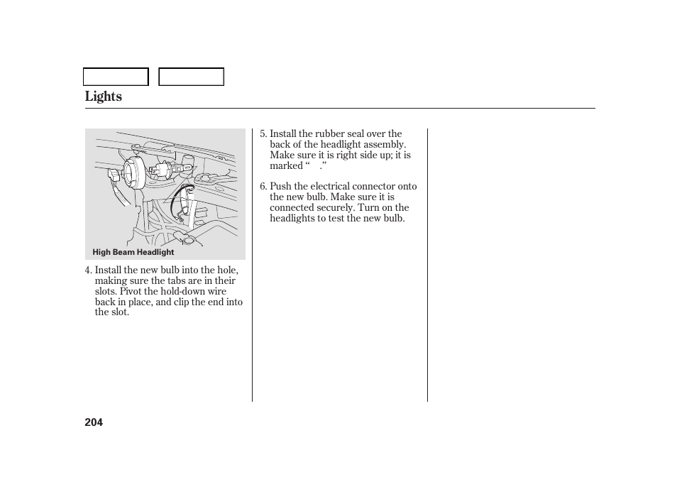 Lights | HONDA 2006 CR-V - Owner's Manual User Manual | Page 207 / 274