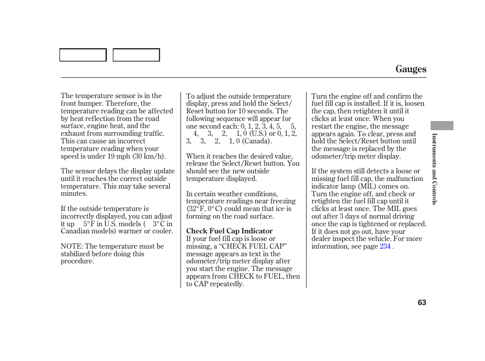 Gauges | HONDA 2006 CR-V - Owner's Manual User Manual | Page 66 / 274