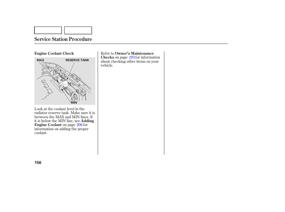 Service station procedure | HONDA 2005 Accord Hybrid - Owner's Manual User Manual | Page 157 / 286