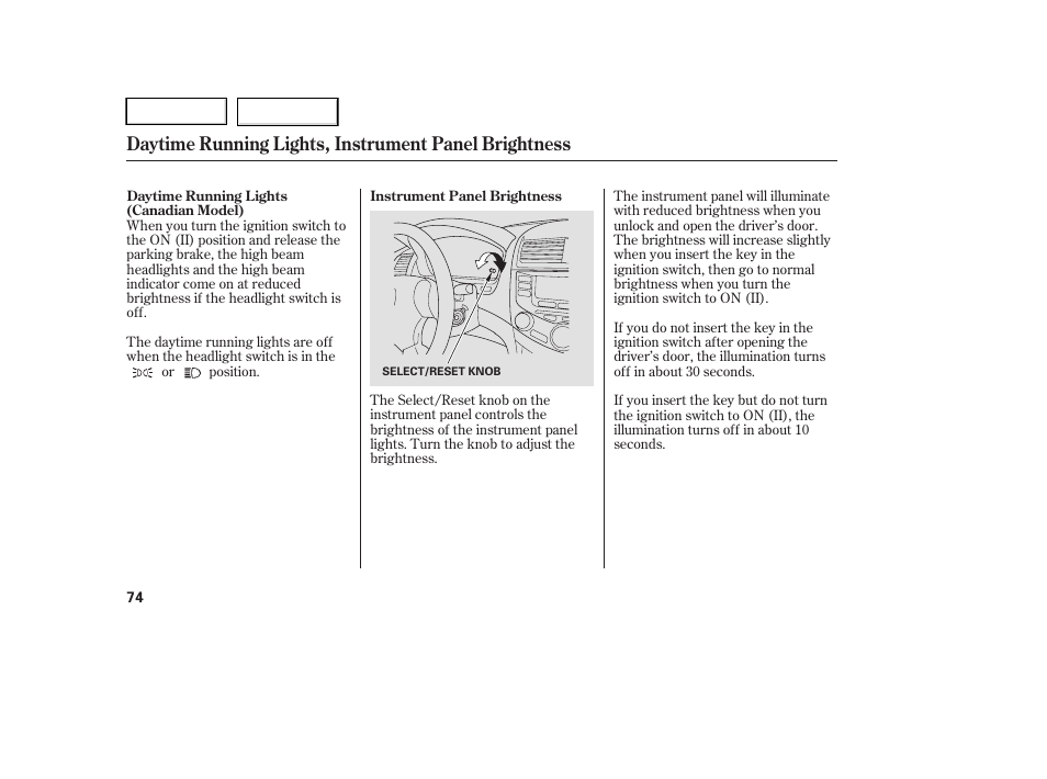HONDA 2005 Accord Hybrid - Owner's Manual User Manual | Page 75 / 286